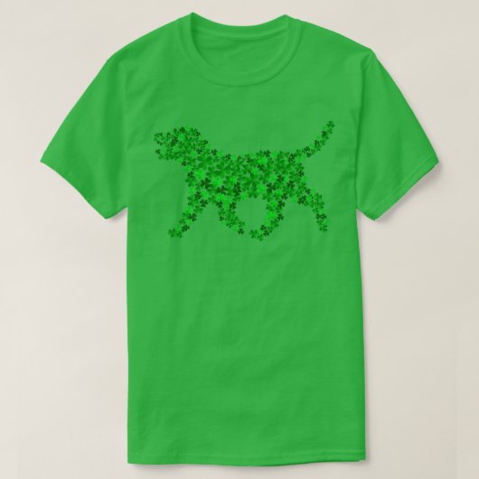 T-shirt Chesapeake Bay Retriever Chien Shamrock Leaf St Pa (Design devant)