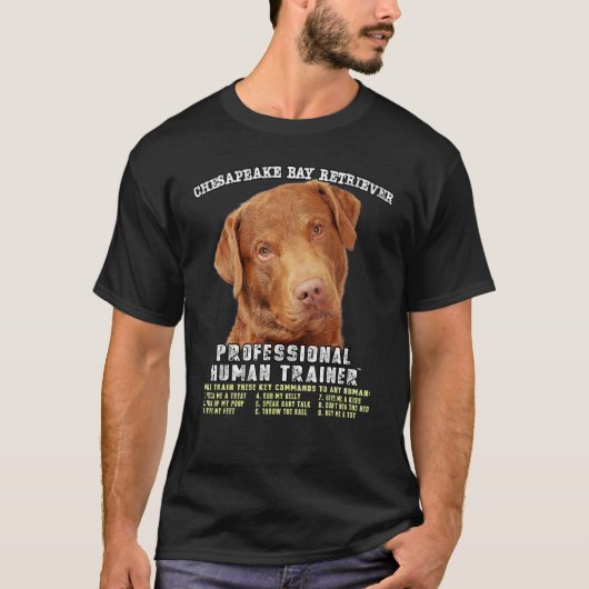 T-shirt Chesapeake Bay Retriever Professional Human Traine (Devant)