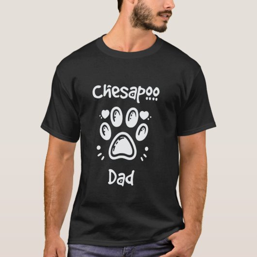 T-shirt Chesapoo Papa Chesapeake Bay Retriever Mélange Can (Devant)
