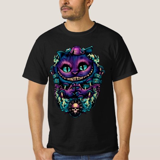 T-shirt Cheshire Chat Alice Au Pays Des Merveilles (Devant)