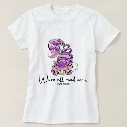 T-shirt Chesire Cat Alice au pays des merveilles étaient t (Design devant)