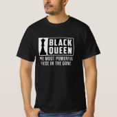 T-shirt Chess Black Queen Chess Board Checkmate Board Cade (Devant)