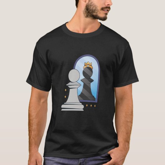 T-shirt chess figure king game queen horse pieces knight R (Devant)