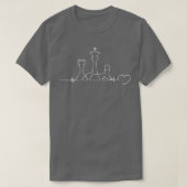 T-shirt Chess Heartbeat Chess Master Chess Loisirs Chess P (Design devant)
