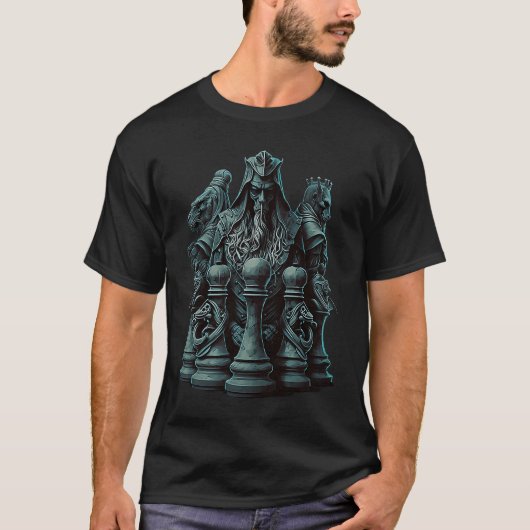 T-shirt Chess King Knight Bishop  Chess (Devant)
