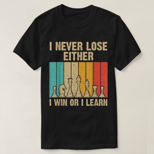 T-shirt Chess Mindset Quote Retro Design (Design devant)