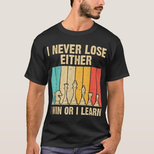 T-shirt Chess Mindset Quote Retro Design (Devant)