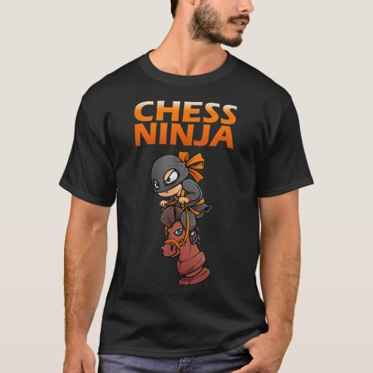T-shirt Chess Ninja | Funny Gamer and Strategy Design (Devant)