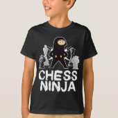 T-shirt Chess Ninja Geek Board Jeu Master Checkmate (Devant)