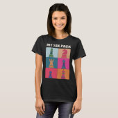T-shirt Chess Pieces Retro Pop Check Out MY SIX PACK Worko (Devant entier)