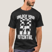 T-shirt Chess Player Unlock Your Potential Board Game (Devant)