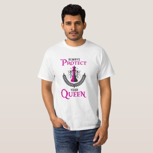 T-shirt Chess Queen Chess Board Checkmate Board Dons amusa (Devant entier)