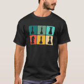 T-shirt Chess Retro Graphic Chess Player Checkmate Board G (Devant)