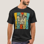T-shirt Chess Retro Graphic Chess Player Checkmate Board G (Devant)