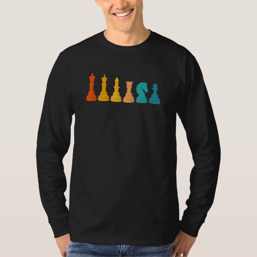 T-shirt Chess Retro Graphic Chess Player Checkmate Board G (Devant)
