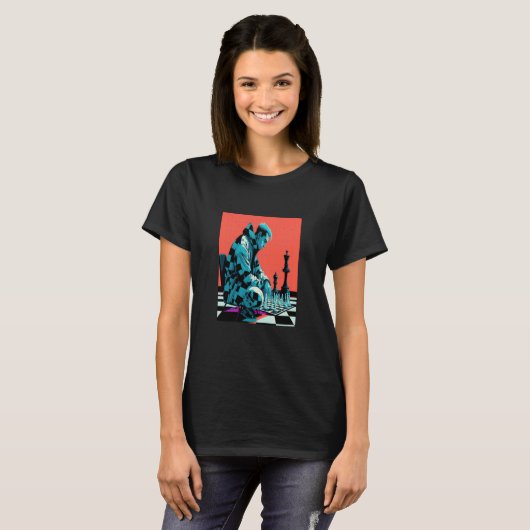 T-shirt Chess Tournament Fans Retro Pop Chess Player  1 (Devant entier)
