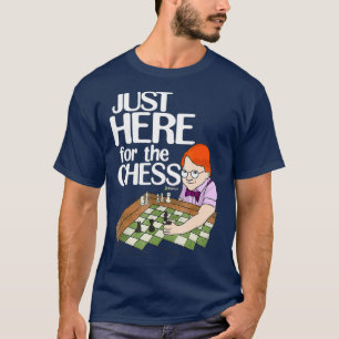 T-shirt Chesscom Juste Ici Pour Le Fan Amusant Nerdy D'Éc