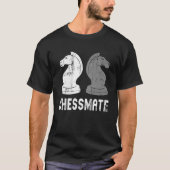 T-shirt Chessmate Funny Joueur d'échecs Partenaire Amis (Devant)