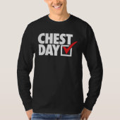 T-shirt CHEST DAY checkmark workout gym routine exercise f (Devant)