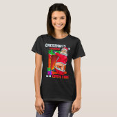T-shirt Chest Nuts Roasting Funny Naughty Santa Dirty Food (Devant entier)