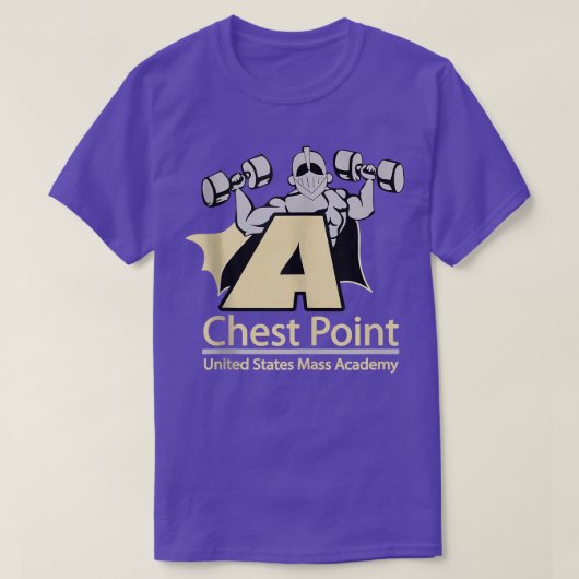 T-shirt Chest Point Mass Academy Weightlifting Bodybuildin (Design devant)