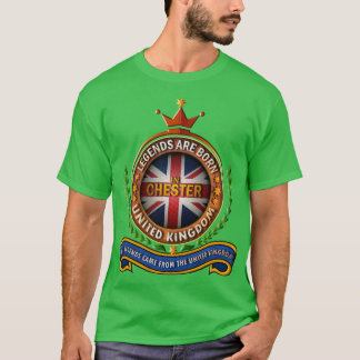 T-shirt Chester Royaume-Uni Les légendes sont nées à Chest