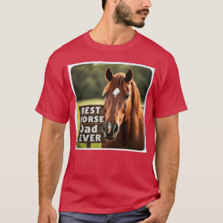 T-shirt Cheval 4 meilleur cheval père de famille