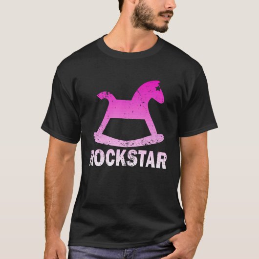 T-shirt Cheval à bascule Funny Rockstar (Devant)