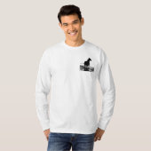 T-shirt Cheval À Double Côté Mens Longues Manches (Devant entier)