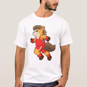 T-shirt Cheval à la course