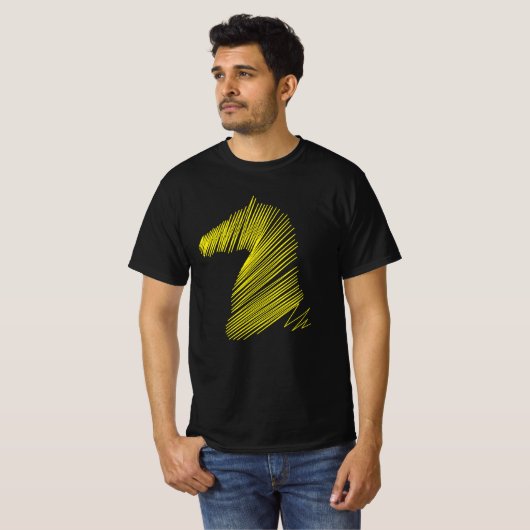 T-shirt Cheval Abstrait - Mini Line Art Tee (Devant entier)