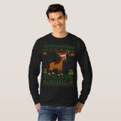 T-shirt Cheval Amant Santa Chapeau Correspondant Cheval la (Devant entier)