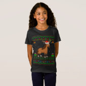 T-Shirt Cheval Amant Santa Chapeau Correspondant Cheval la (Devant entier)