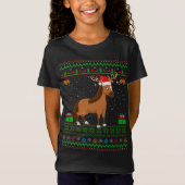 T-Shirt Cheval Amant Santa Chapeau Correspondant Cheval la (Devant)