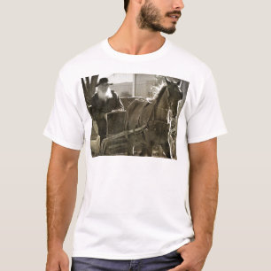 T-shirt Cheval Amish Était Silencieux Avec La Langue Coinc
