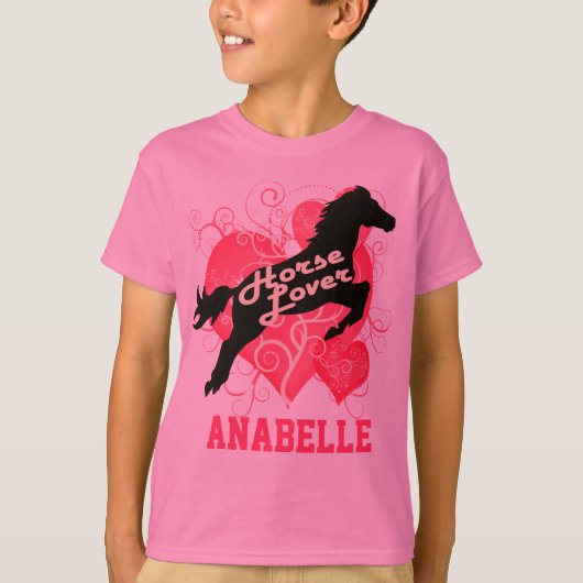 T-shirt Cheval Anabelle personnalisé par amant (Devant)