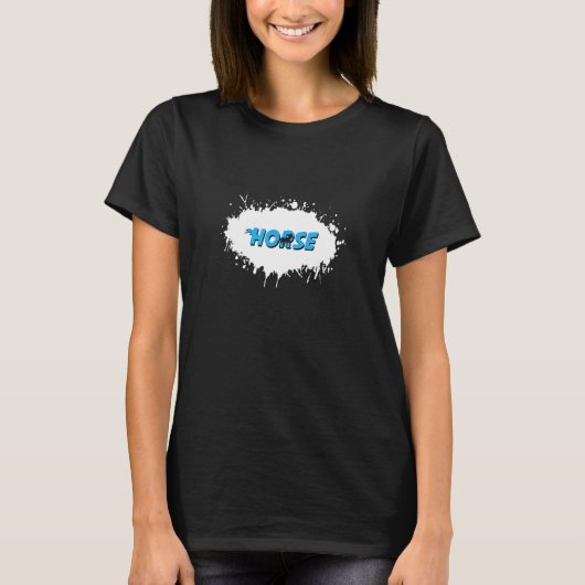 T-shirt Cheval Animal Fun Splash (Devant)