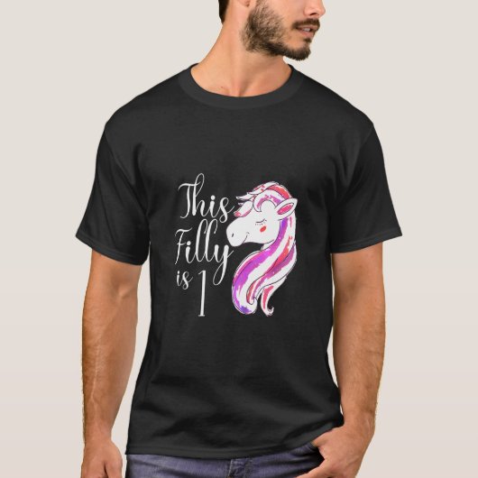 T-shirt Cheval Anniversaire Filly Pony équitation Thème St (Devant)