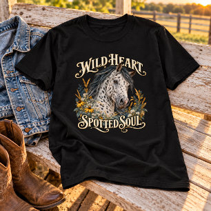 T-shirt Cheval Appaloosa au cœur sauvage et à l'âme tachet