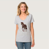 T-shirt Cheval arabe royal orné (Devant entier)