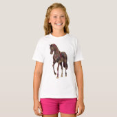 T-shirt Cheval arabe royal orné (Devant entier)