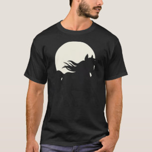 T-shirt Cheval au coucher du soleil Mustang équitation oue