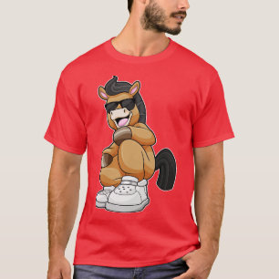 T-shirt Cheval avec de grandes chaussures
