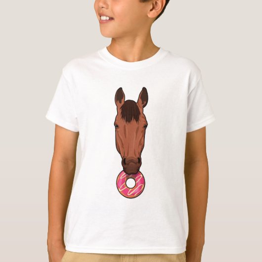 T-shirt Cheval avec Donut (Devant)