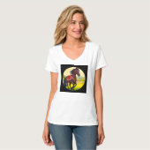 T-shirt Cheval avec fond vibrant (Devant entier)