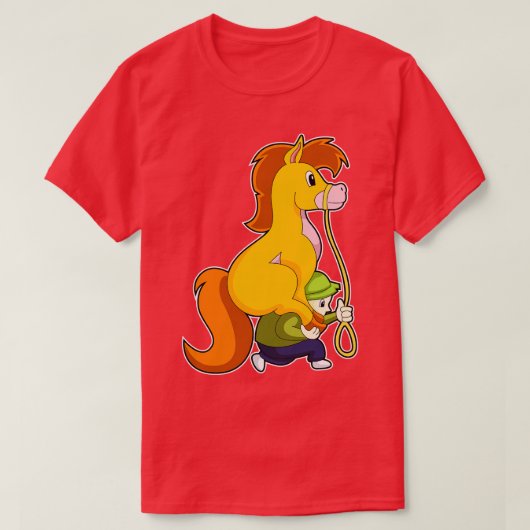 T-shirt Cheval avec garçon (Design devant)