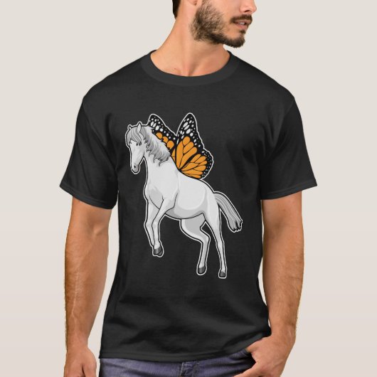 T-shirt Cheval avec papillon (Devant)