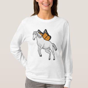 T-shirt Cheval avec papillon