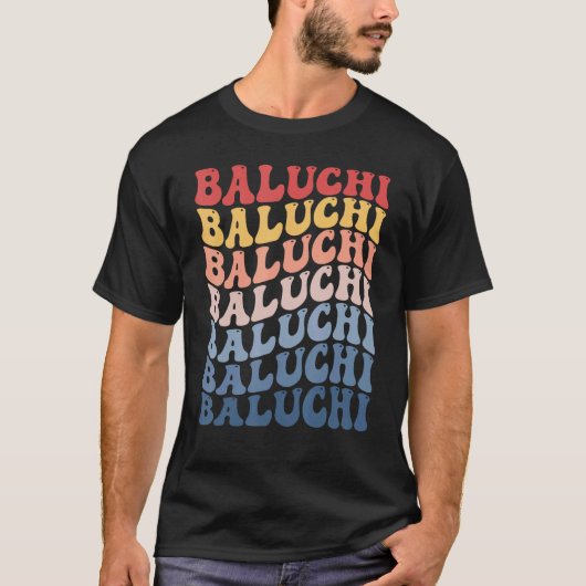 T-shirt Cheval Baluchi Groovy Rétro (Devant)