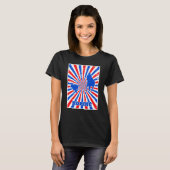 T-shirt Cheval Blanc Bleu Stripes Sunburst (Devant entier)